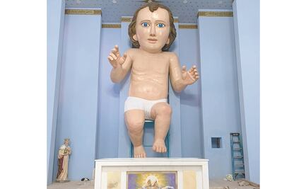Gigante Niño Dios acapara la atención en Zóquite
