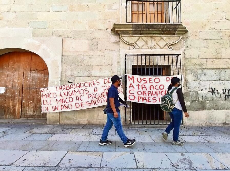 En la protesta, los inconformes señalaron que también sufrían abusos de sus patrones, hostigamiento y amenazas. Foto: Mario Arturo Martínez / EL UNIVERSAL