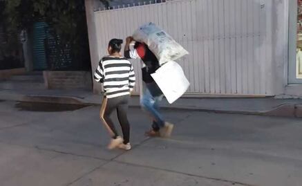 Exhiben a presunto ladrón de chiles en Texmelucan, Puebla