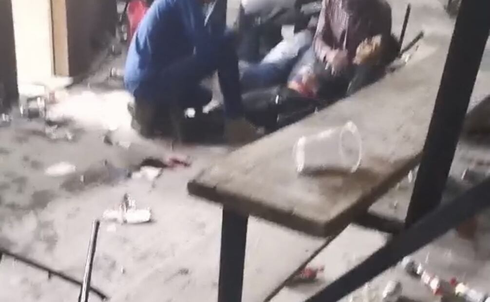La Secretaría de Seguridad Pública del municipio resguardó el lugar y desplegó un operativo para buscar a los responsables de este acto de violencia. Foto: Especial