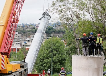 Inicia colocación de postes del Mexicable