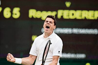 Raonic frena a Federer 