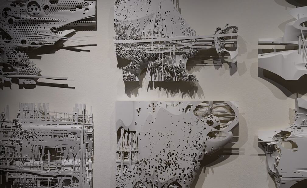 Fotografías ilustrativas de la exposición de Thom Mayne. Foto: Museo Franz Mayer.