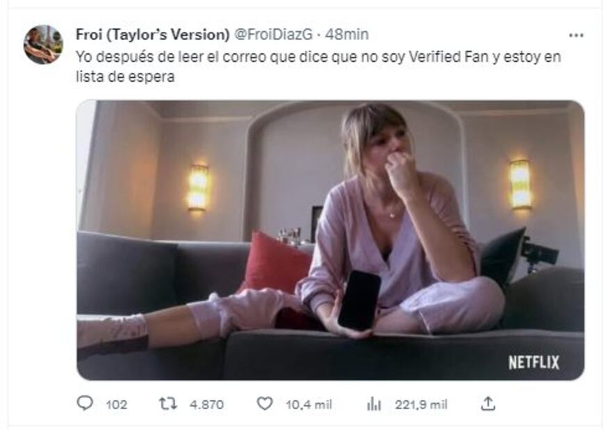 Meme concierto de Taylor Swift