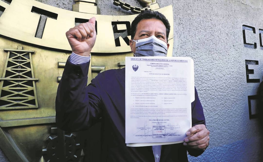 Ricardo Aldana presentó en las oficinas sindicales de Zaragoza 15 la documentación requerida para contender en la elección. Foto: Diego Simón/ EL UNIVERSAL.