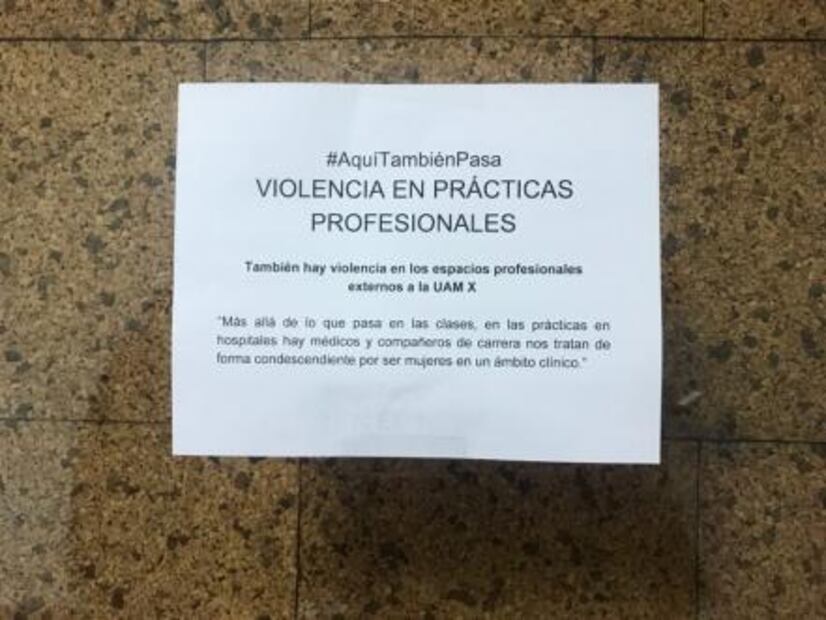 Tras quema de mural, pegan testimonios sobre acoso en UAM Xochimilco