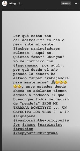Frida Sofía, dispuesta a hablar con Alejandra Guzmán y "sus mantenidos"