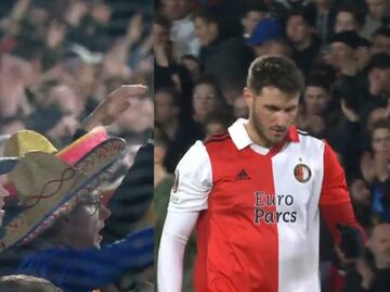 Santiago Giménez recibió tremenda ovación de la afición del Feyenoord