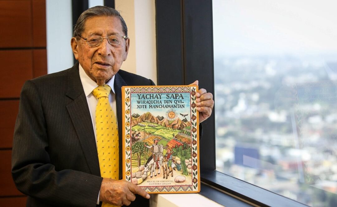Demetrio Túpac Yupanqui, traductor al quechua del Quijote, falleció a los 94 años. Foto: EFE/Ernesto Arias