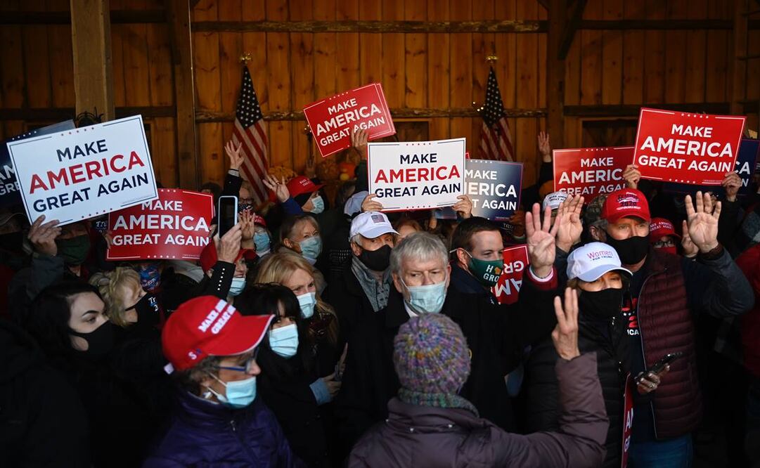 Simpatizantes de Trump en un evento en Wisconsin con la primera dama, Melania Trump (Foto: EFE)