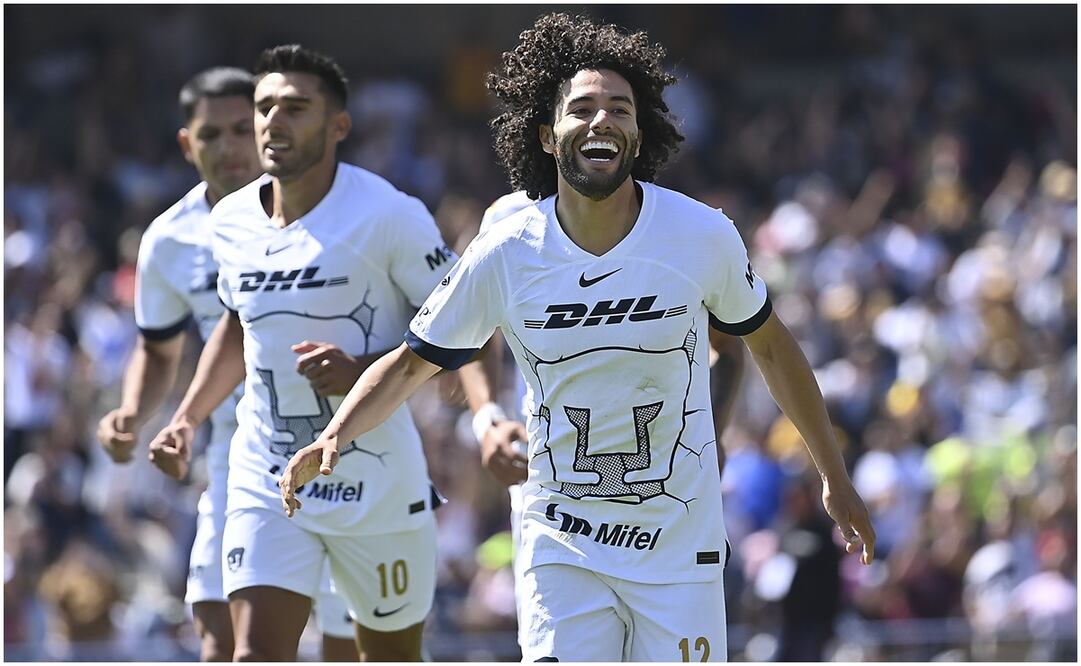 César 'Chino' Huerta celebrando un gol con Pumas / FOTO: Imago7
