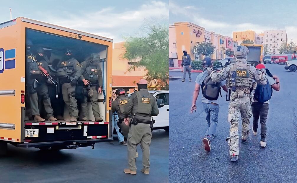 A inicios de agosto, agentes de la Patrulla Fronteriza de EU se ocultaron en un camión de mudanzas y, tras atraer a migrantes, saltaron del vehículo y detuvieron a unas 16 personas en el estacionamiento de un Home Depot. Fotos: Especial