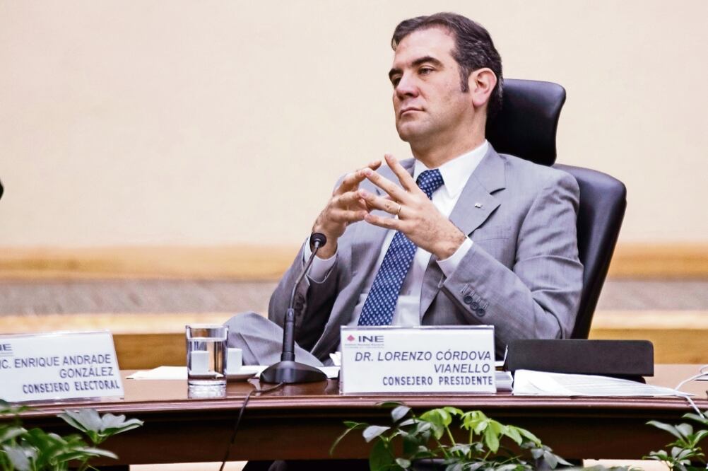 El consejero presidente del INE, Lorenzo Córdova Vianello, dice que el objet ivo del instituto es garantizar que la ciudadanía vote en libertad el 1 de julio. (ARCHIVO EL UNIVERSAL)