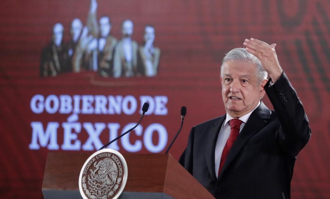 El presidente Andrés Manuel López Obrador, durante su conferencia de prensa mañanera. Foto: Iván Stephens/EL UNIVERSAL