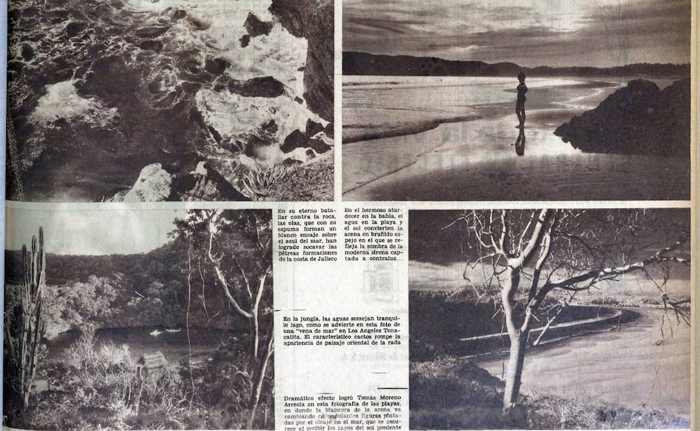En los años sesenta el suplemento dominical de EL UNIVERSAL presentó estas fotos de las idílicas costas jasliscienses, obra de Tomás Moreno Arreola. Hemeroteca EL UNIVERSAL.