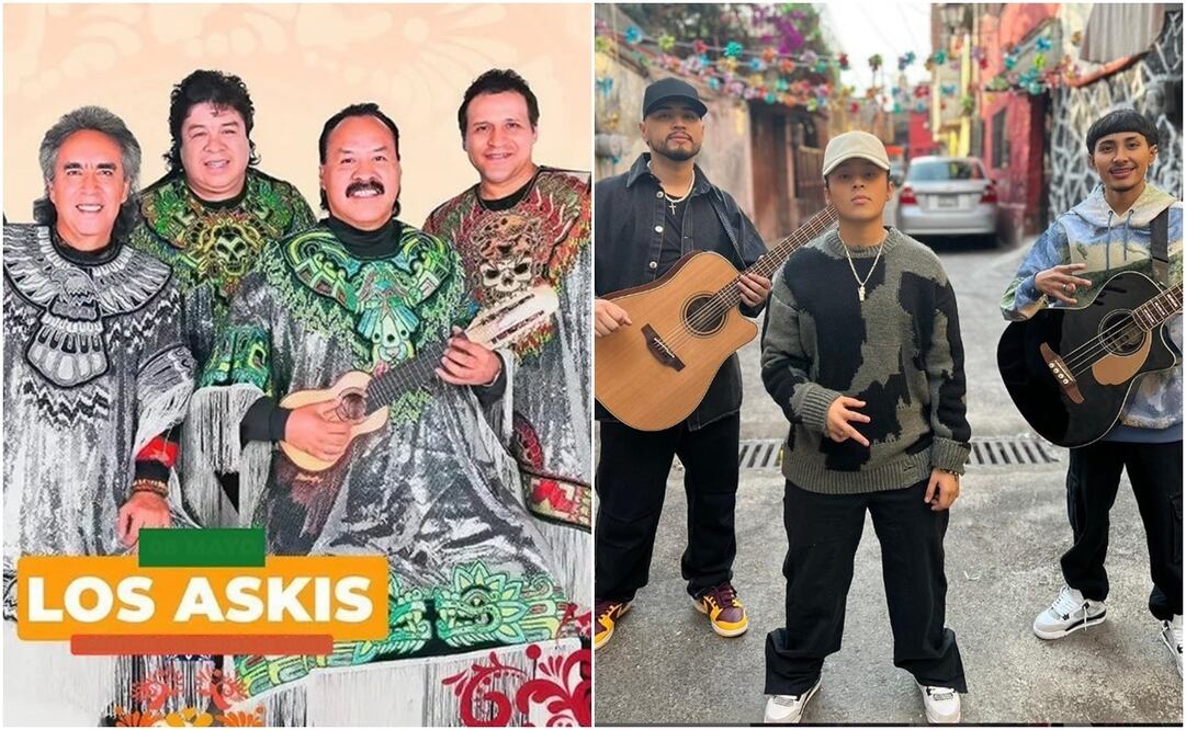 Agrupación de cumbia andina mexicana “Los Askis" y Yahritza y su Esencia. Fotos: Instagram @askisinternacional y @yahritzaysuesencia