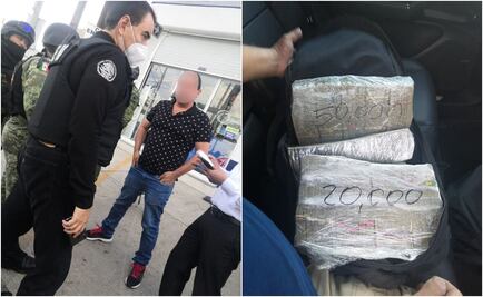 Detienen a dos hombres con 220 mil dólares, en Toluca