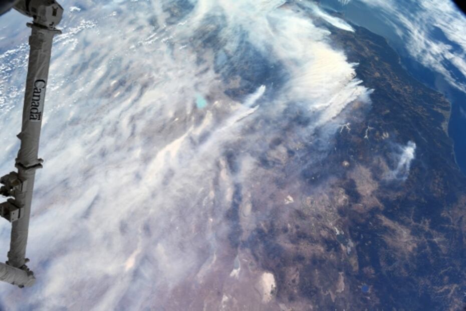 Así se ven los incendios de California desde el espacio