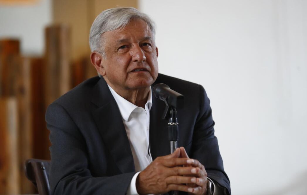 Presidente electo, Andrés Manuel López Obrador en conferencia de prensa en León, Guanajuato (YADIN XOLALPA. EL UNIVERSAL)