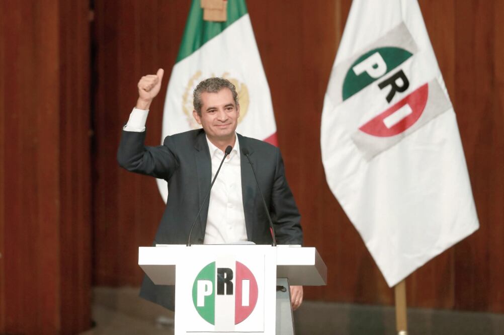 El dirigente del PRI, Enrique Ochoa, llamó a militantes a redoblar el paso. (ALEJANDRA LEYVA. EL UNIVERSAL)