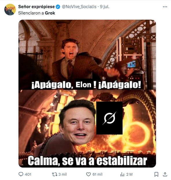 Usuarios de redes sociales compartieron sus mejores memes y reacciones. Foto: X Captura de pantalla
