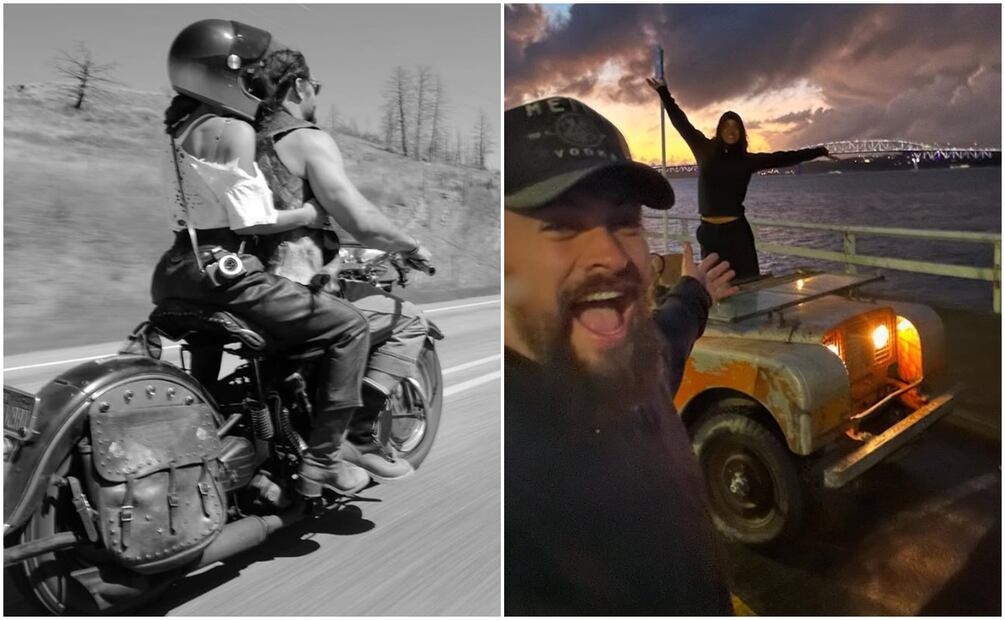 Adria Arjona celebra a su pareja Jason Momoa con álbum de fotos juntos.