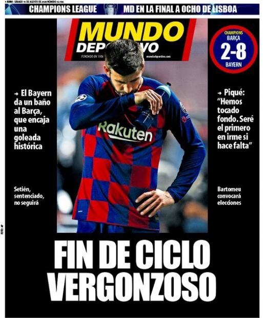 Portadas del mundo destrozan al Barcelona