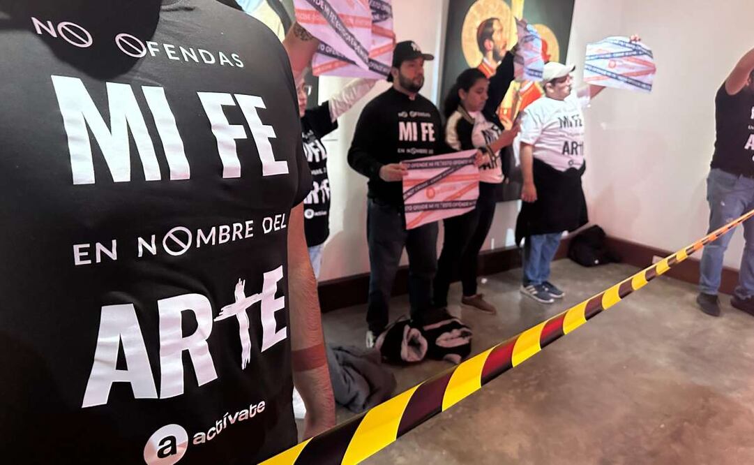 Protestan en "La Venida del Señor" de Fabián Cháirez. Foto: Activate.org.mx