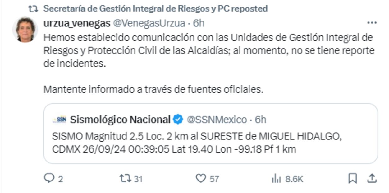 Microsismos CDMX. Foto: Especial