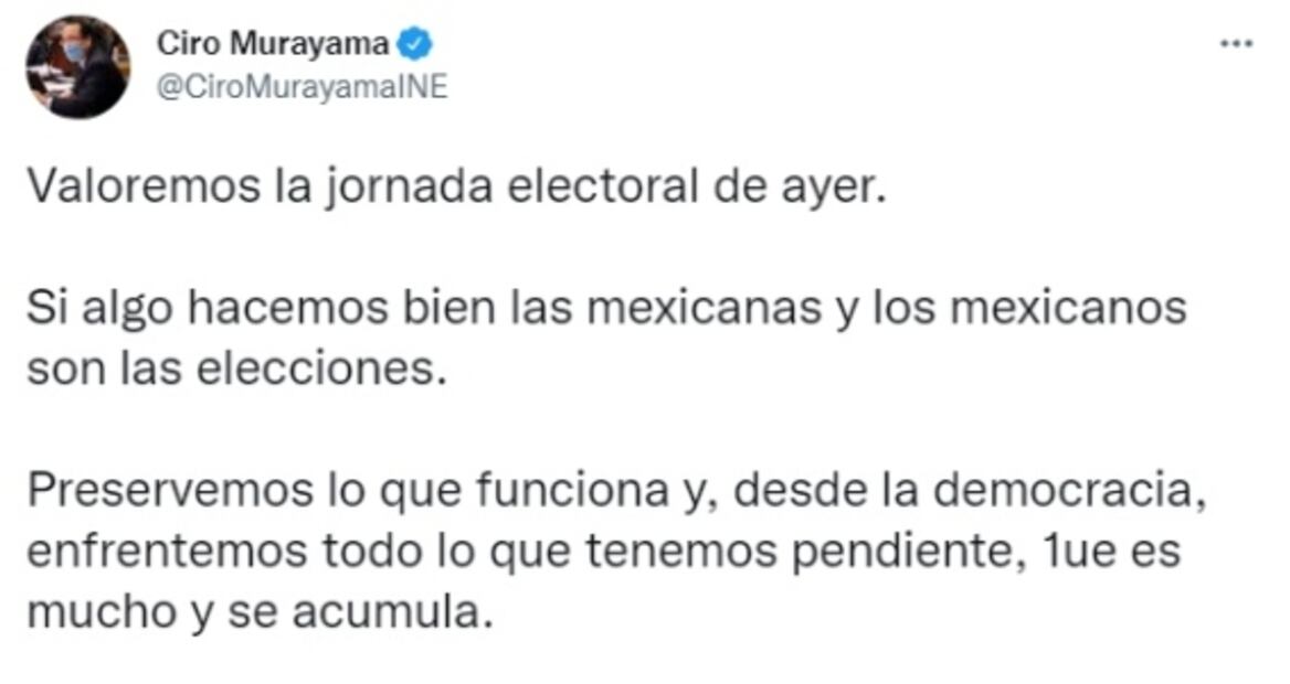 "Si hacemos algo bien los mexicanos son las elecciones", dice el consejero Ciro Murayama