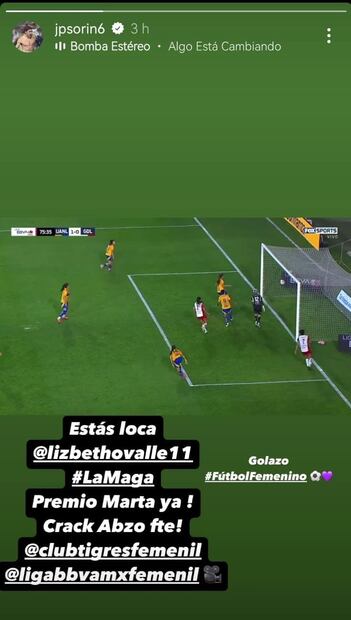Estrella del futbol mundial presume gol de Jacqueline Ovalle