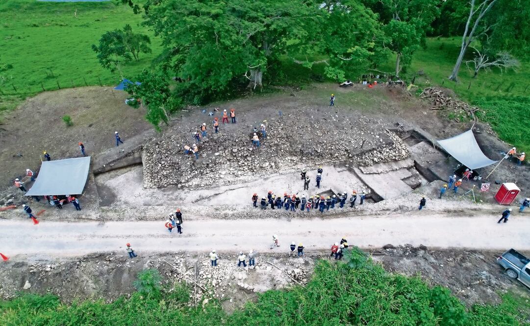 Labores de salvamento arqueológico durante las obras del Tren Maya, construcción que ha provocado polémicas y debates entre los especialistas. Foto: Archivo EL UNIVERSAL