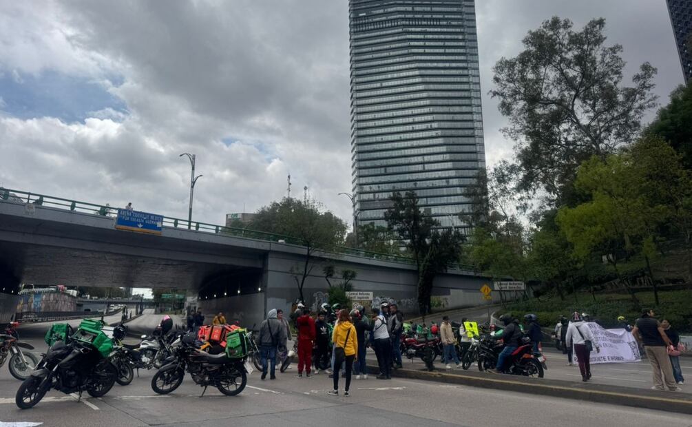 Protesta de repartidores por aplicación. Foto: Juan Carlos Williams