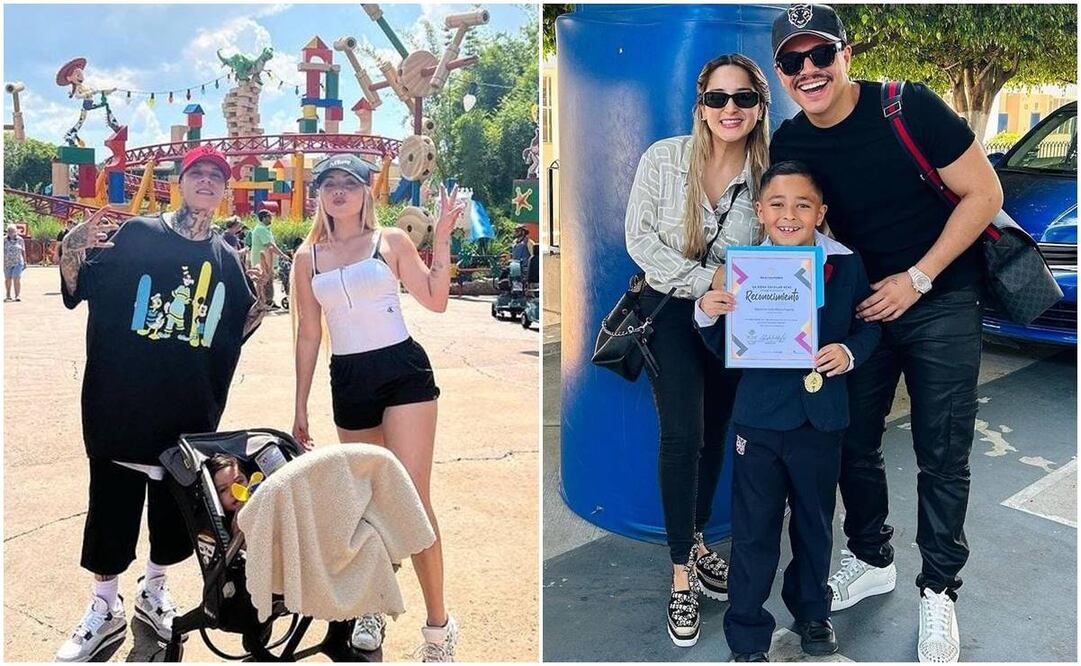 Santa Fe Klan y Eduin Caz muestran cordialidad con sus respectivas exparejas.