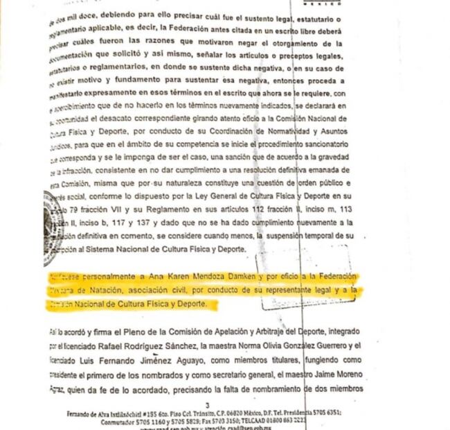 Once desacatos a la autoridad de Federación Mexicana de Natación