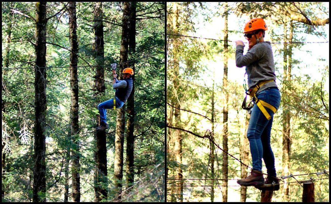 En Mineral del Chico puedes vivir una aventura de altura en canopy y tirolesa. (Foto: Hgo Adventures)