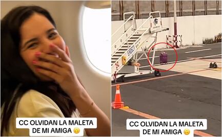TikTok: Pasajera se sorprende al ver su maleta de viaje en la pista mientras el avión despegaba