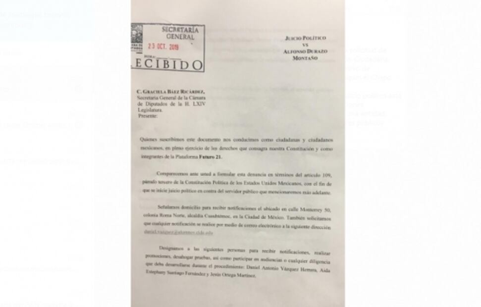 Solicitan juicio político contra Durazo por operativo fallido en Culiacán