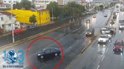 Provoca carambola en Hidalgo por lluvia... Y huye del lugar
