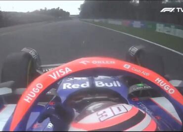 Liam Lawson le pintó dedo a Checo Pérez en el GP de México