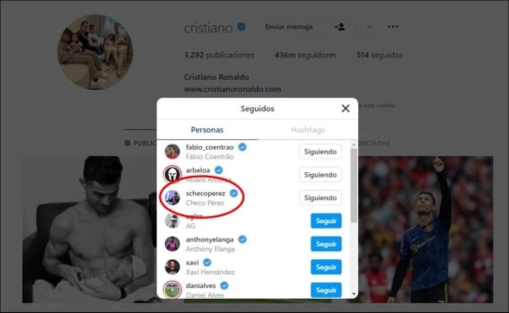 Cristiano Ronaldo, un seguidor más de Checo Pérez