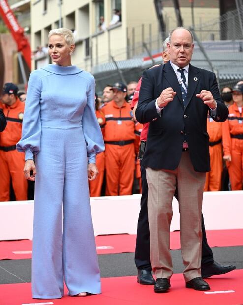 El look de Charlene de Mónaco en la entrega del premio a Checo Pérez