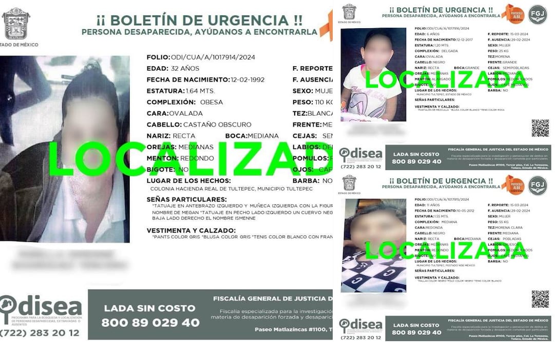 La madre salió por sus hijas manejando un vehículo taxi, perdiendo toda comunicación; y después de 19 días aparecieron con vida. Foto: Especial