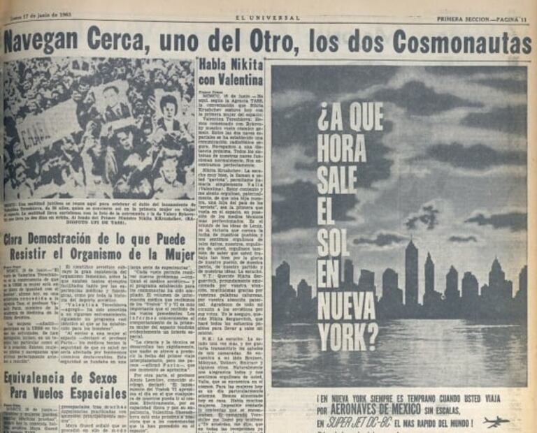 Lo que se dijo de Valentina, la primera mujer astronauta