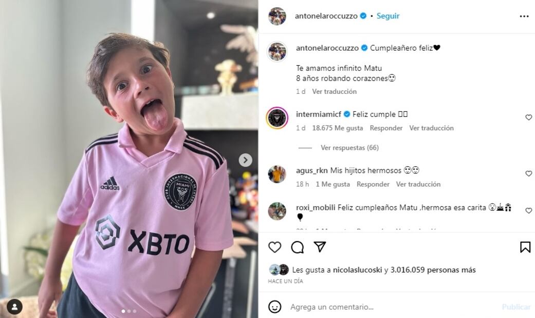 El posteo de Antonella Roccuzzo. Fuente: Instagram @antonelaroccuzzo