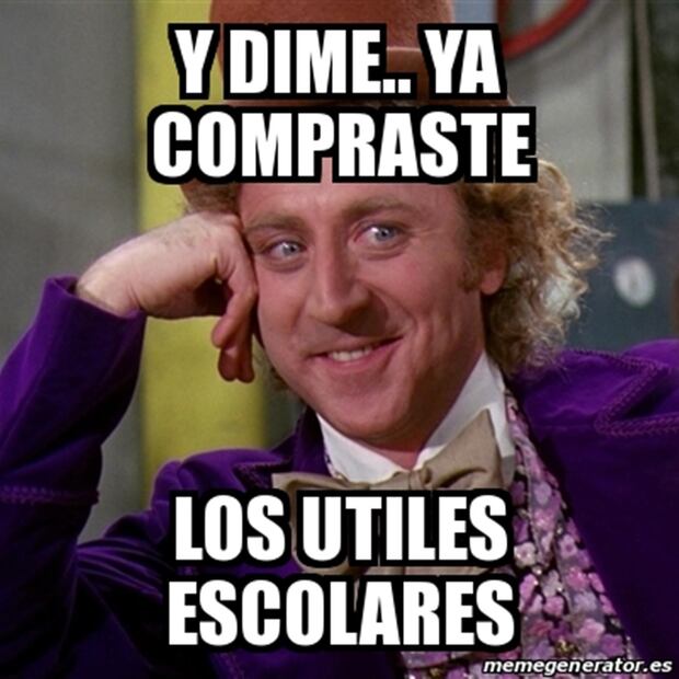 Meme de útiles escolares. Foto: Redes sociales