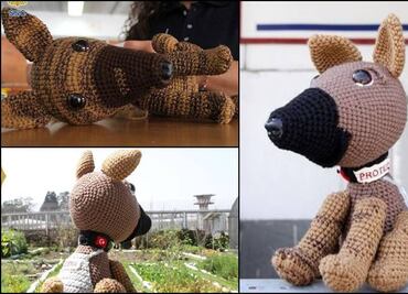Proteo ya es un perrito rescatista de crochet