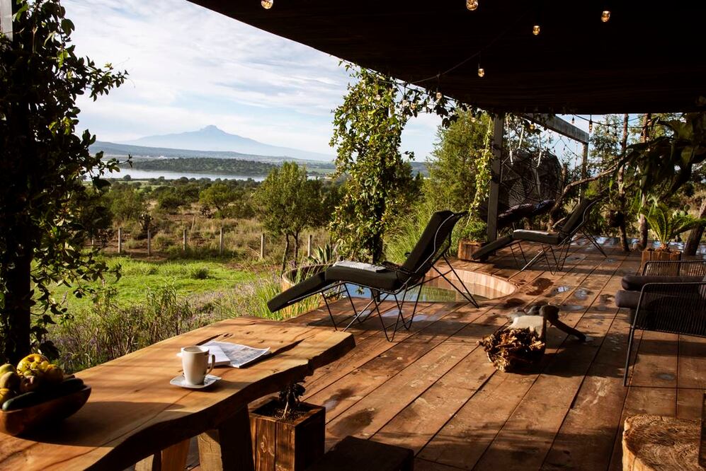 Japoneza Retreat, un santuario para la contemplación, con vista a los volcanes. Foto: Cortesía