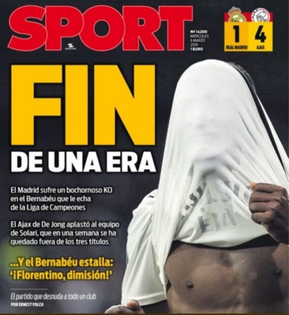 Prensa española destroza el fracaso del Real Madrid