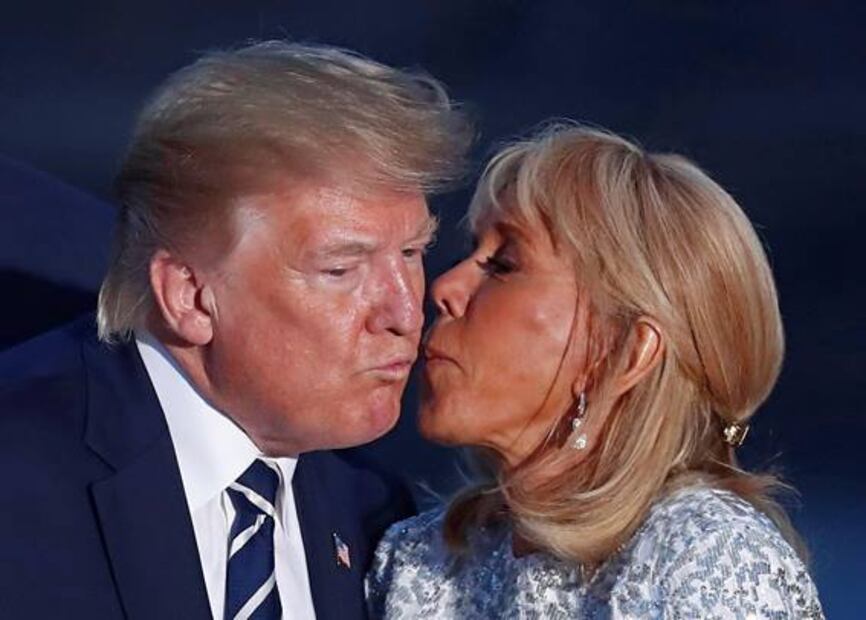 Melania Trump a punto de besar a... ¿Justin Trudeau? 